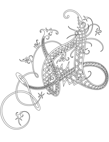 Celtic Ornament Coloring Page